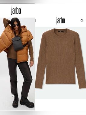 Jarbo Roman Crew Neck in Fine Merino Oyster color , size S